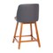 Emma and Oliver Jada Upholstered Mid-Back Stools with Nailhead Accent Trim & Wood Frames